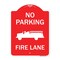Signmission No Parking Fire Lane Fire Truck, Red & White Aluminum Architectural Sign, 18" x 24", RW-1824-23739 A-DES-RW-1824-23739 - alternate 1